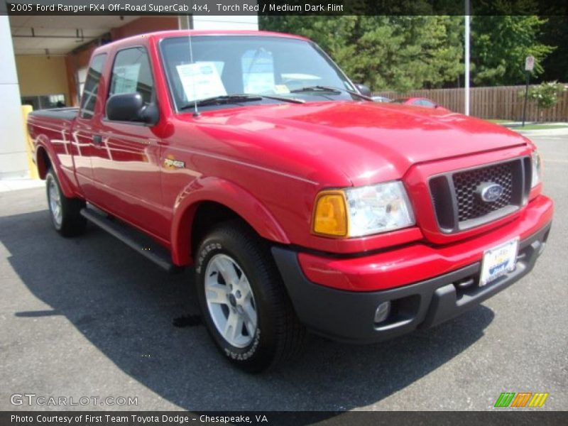 Torch Red / Medium Dark Flint 2005 Ford Ranger FX4 Off-Road SuperCab 4x4