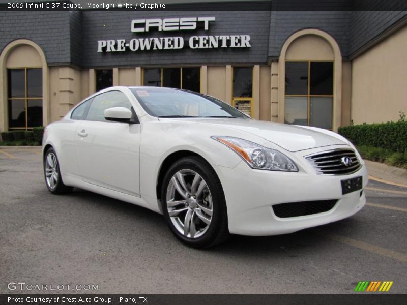 Moonlight White / Graphite 2009 Infiniti G 37 Coupe
