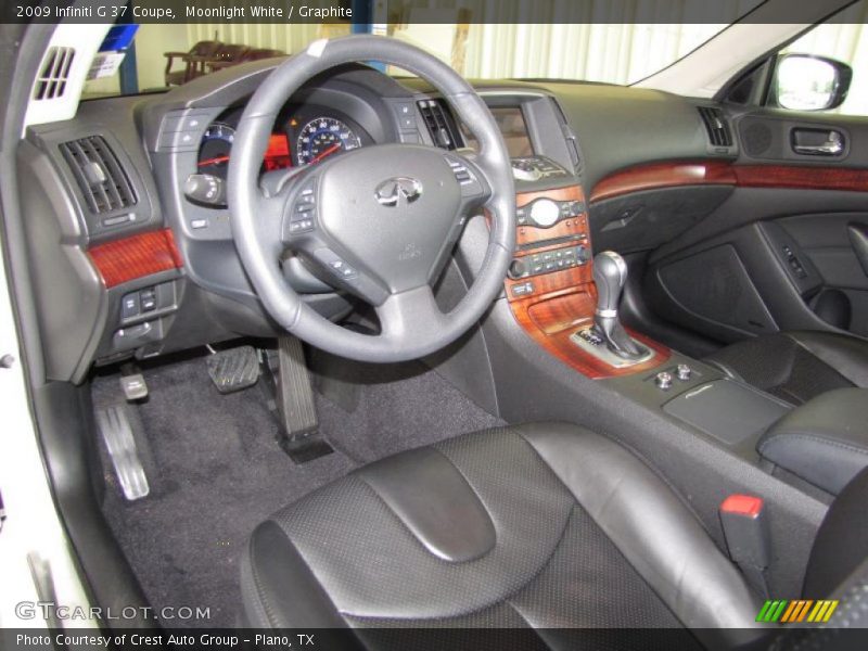 Moonlight White / Graphite 2009 Infiniti G 37 Coupe