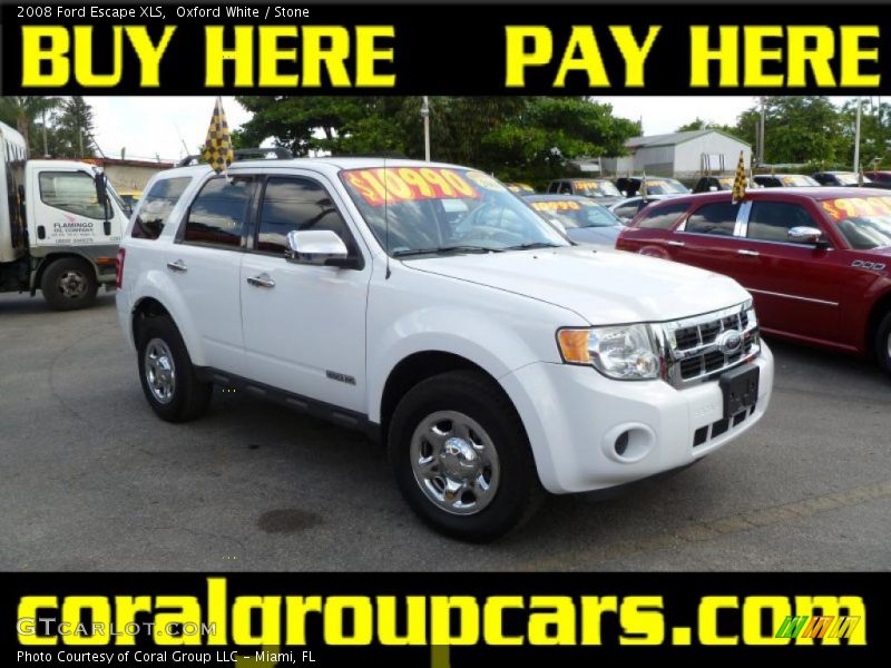 Oxford White / Stone 2008 Ford Escape XLS