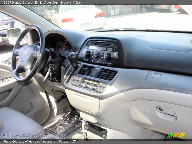 Slate Green Metallic / Gray 2007 Honda Odyssey EX-L