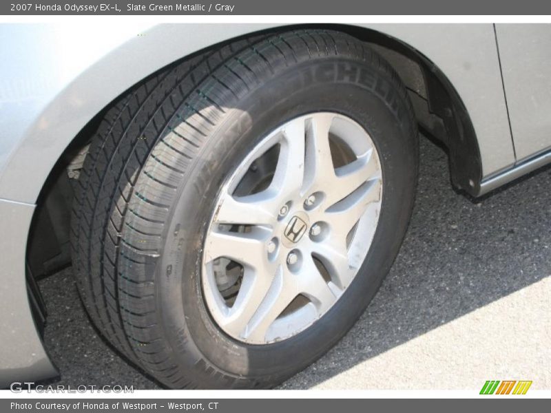 Slate Green Metallic / Gray 2007 Honda Odyssey EX-L