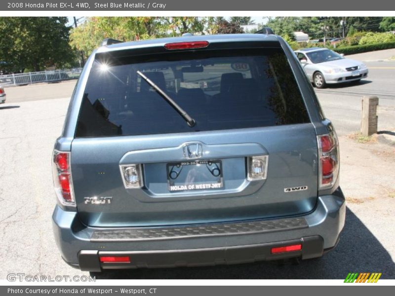 Steel Blue Metallic / Gray 2008 Honda Pilot EX-L 4WD