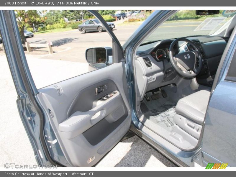 Steel Blue Metallic / Gray 2008 Honda Pilot EX-L 4WD