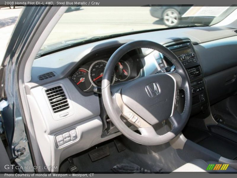 Steel Blue Metallic / Gray 2008 Honda Pilot EX-L 4WD