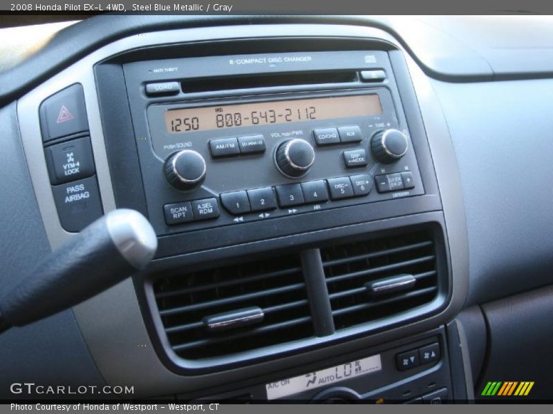Steel Blue Metallic / Gray 2008 Honda Pilot EX-L 4WD