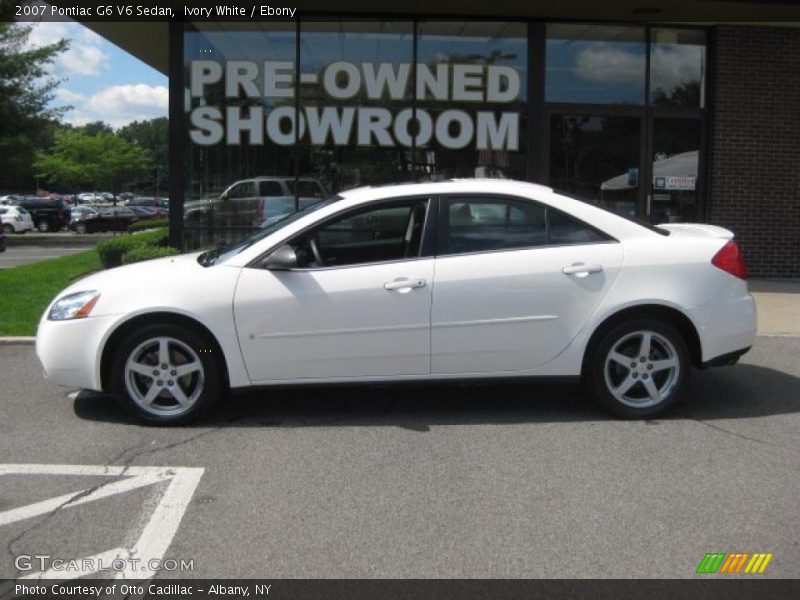 Ivory White / Ebony 2007 Pontiac G6 V6 Sedan