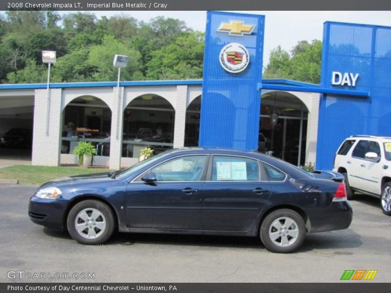 Imperial Blue Metallic / Gray 2008 Chevrolet Impala LT