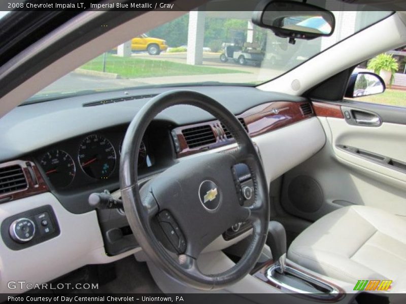 Imperial Blue Metallic / Gray 2008 Chevrolet Impala LT