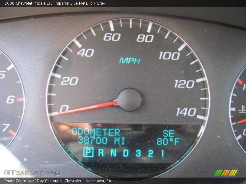 Imperial Blue Metallic / Gray 2008 Chevrolet Impala LT