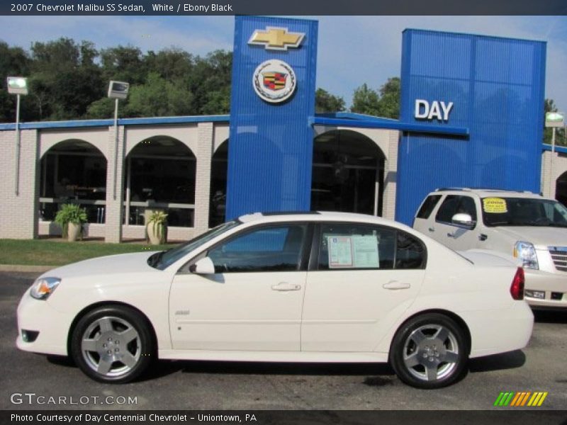 White / Ebony Black 2007 Chevrolet Malibu SS Sedan