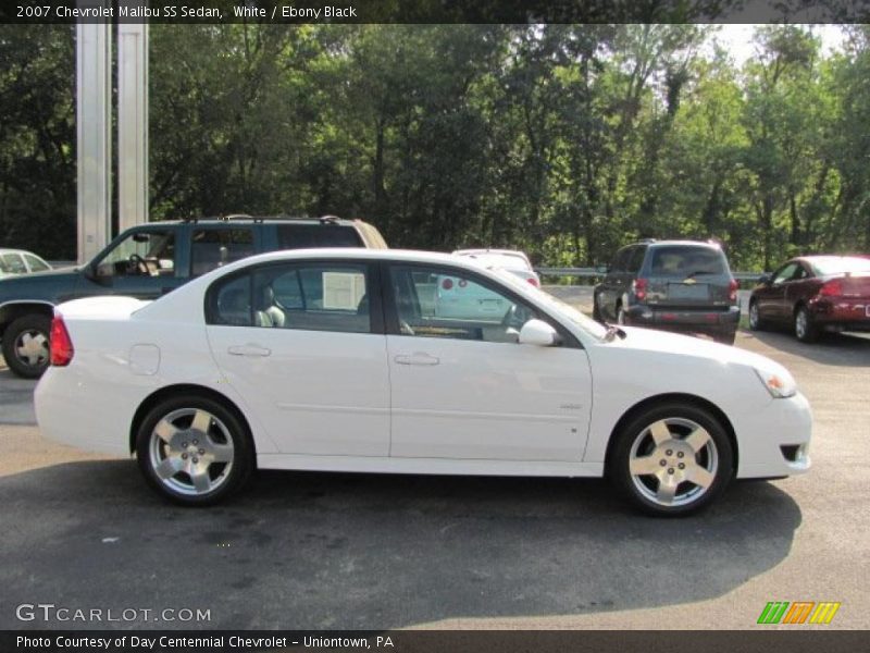 White / Ebony Black 2007 Chevrolet Malibu SS Sedan