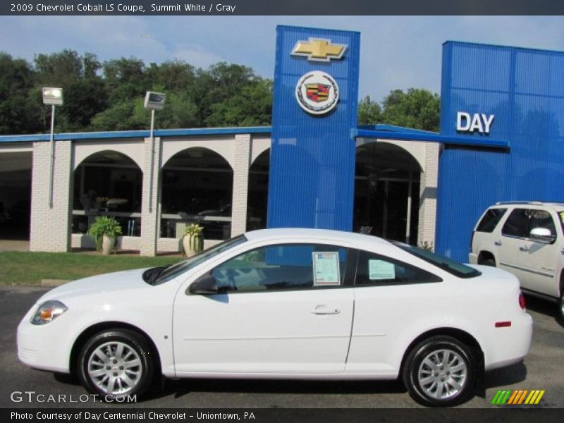 Summit White / Gray 2009 Chevrolet Cobalt LS Coupe