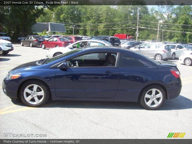 Royal Blue Pearl / Black 2007 Honda Civic EX Coupe