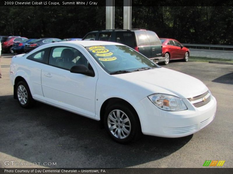 Summit White / Gray 2009 Chevrolet Cobalt LS Coupe