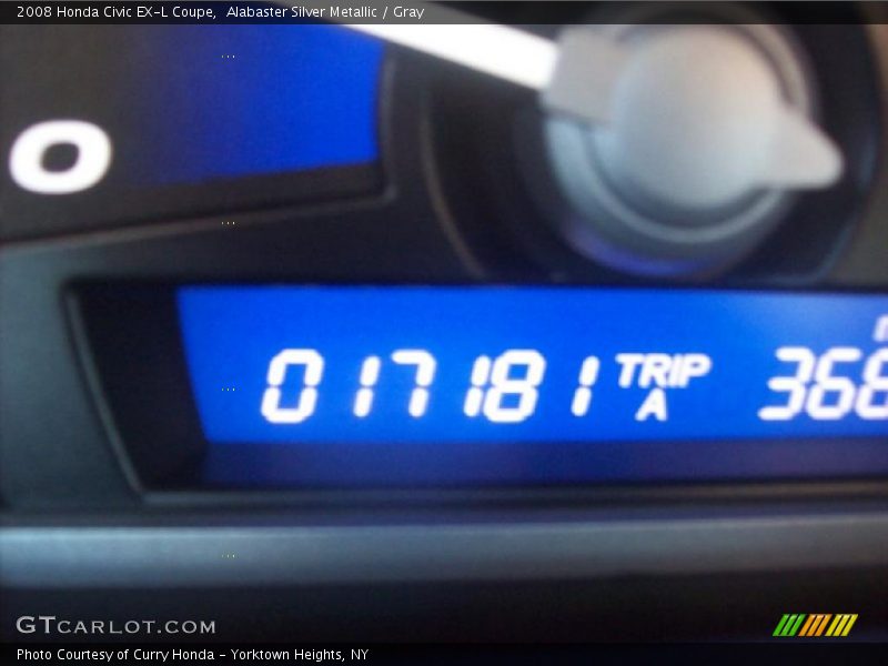 Alabaster Silver Metallic / Gray 2008 Honda Civic EX-L Coupe