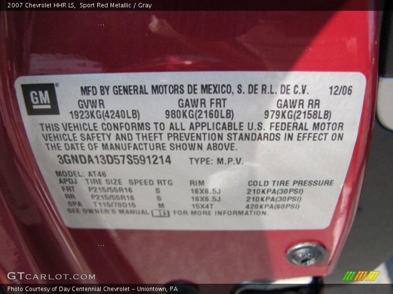 Sport Red Metallic / Gray 2007 Chevrolet HHR LS