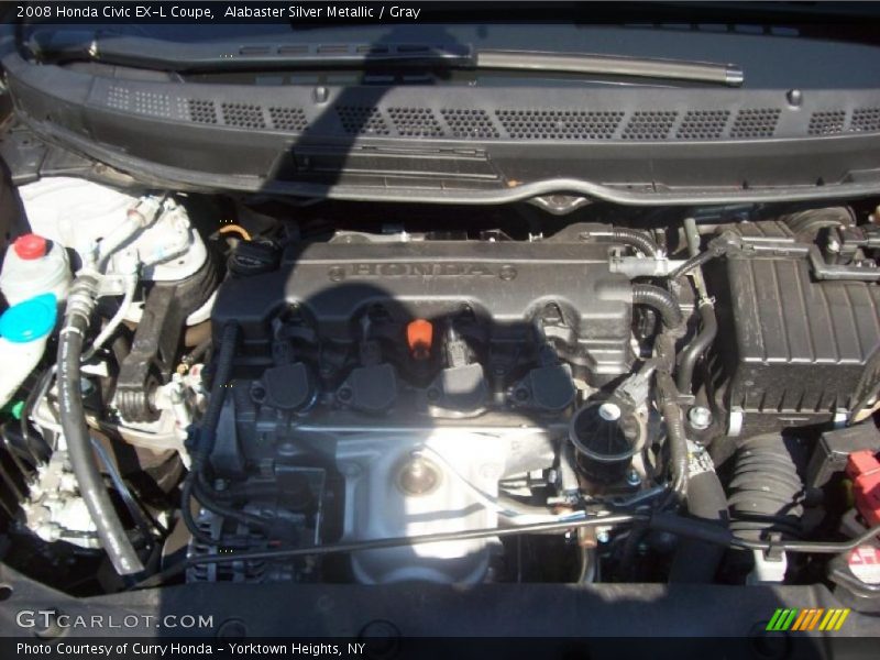 Alabaster Silver Metallic / Gray 2008 Honda Civic EX-L Coupe