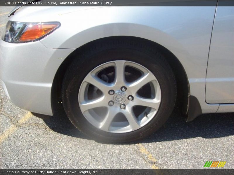 Alabaster Silver Metallic / Gray 2008 Honda Civic EX-L Coupe