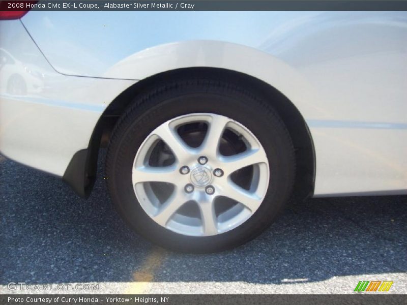 Alabaster Silver Metallic / Gray 2008 Honda Civic EX-L Coupe