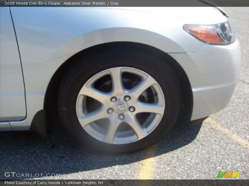 Alabaster Silver Metallic / Gray 2008 Honda Civic EX-L Coupe