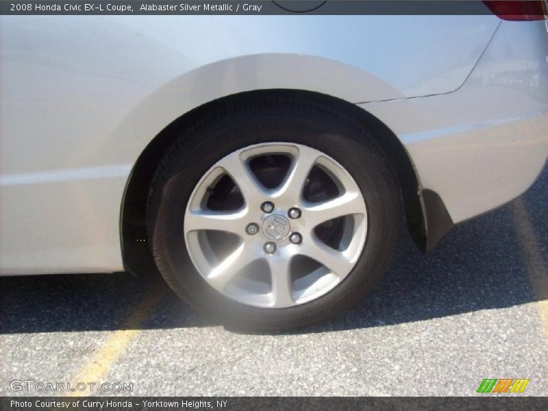 Alabaster Silver Metallic / Gray 2008 Honda Civic EX-L Coupe