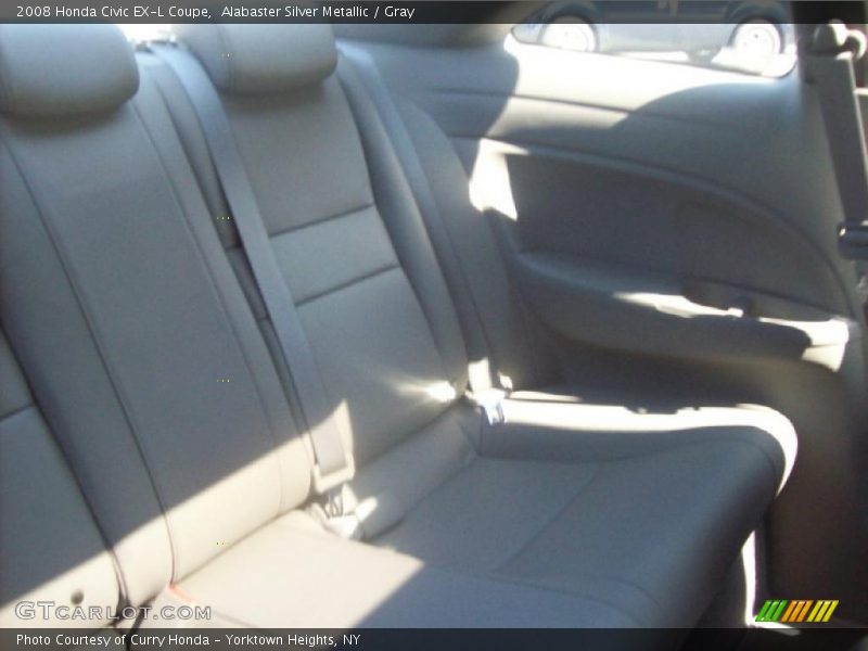 Alabaster Silver Metallic / Gray 2008 Honda Civic EX-L Coupe
