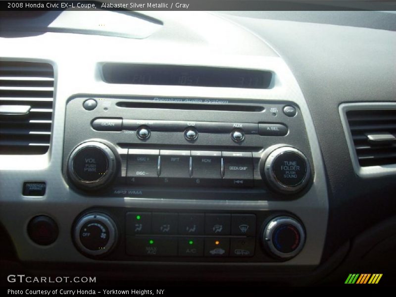 Alabaster Silver Metallic / Gray 2008 Honda Civic EX-L Coupe