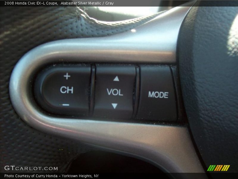 Alabaster Silver Metallic / Gray 2008 Honda Civic EX-L Coupe