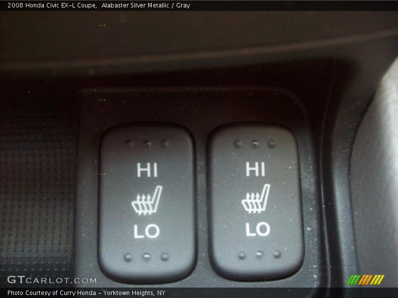 Alabaster Silver Metallic / Gray 2008 Honda Civic EX-L Coupe