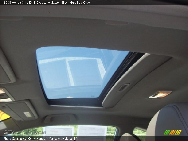 Alabaster Silver Metallic / Gray 2008 Honda Civic EX-L Coupe