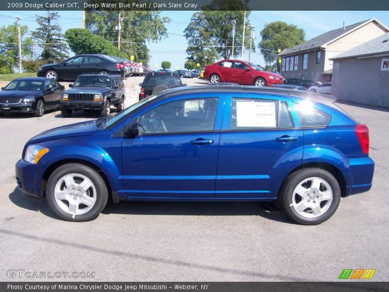 Deep Water Blue Pearl / Dark Slate Gray 2009 Dodge Caliber SXT