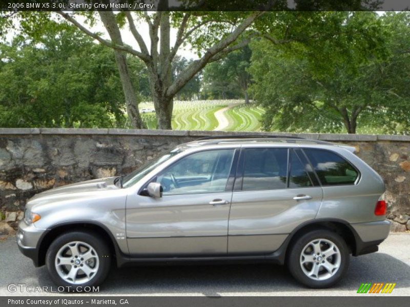Sterling Grey Metallic / Grey 2006 BMW X5 3.0i