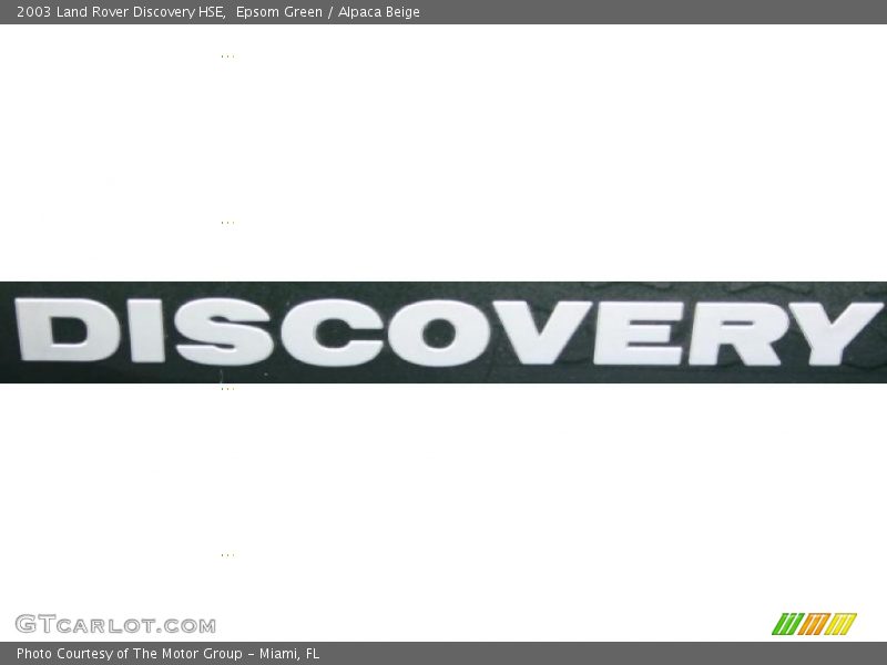 Epsom Green / Alpaca Beige 2003 Land Rover Discovery HSE