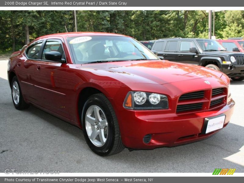 Inferno Red Crystal Pearl / Dark Slate Gray 2008 Dodge Charger SE