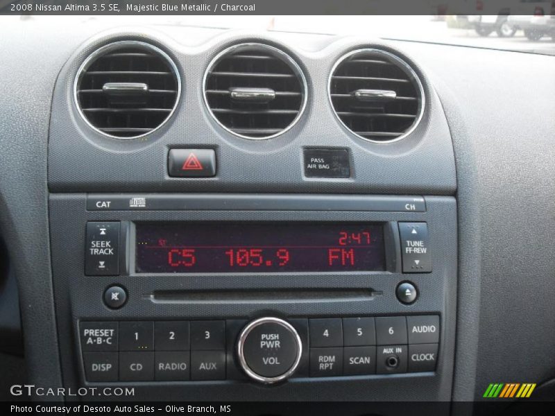 Majestic Blue Metallic / Charcoal 2008 Nissan Altima 3.5 SE