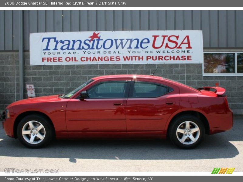 Inferno Red Crystal Pearl / Dark Slate Gray 2008 Dodge Charger SE