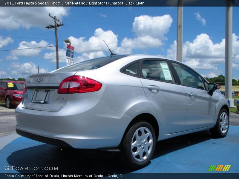 Ingot Silver Metallic / Light Stone/Charcoal Black Cloth 2011 Ford Fiesta S Sedan