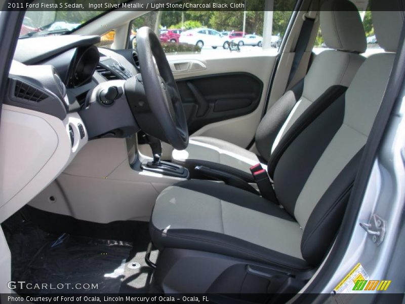Ingot Silver Metallic / Light Stone/Charcoal Black Cloth 2011 Ford Fiesta S Sedan