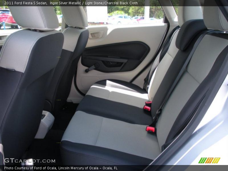 Ingot Silver Metallic / Light Stone/Charcoal Black Cloth 2011 Ford Fiesta S Sedan