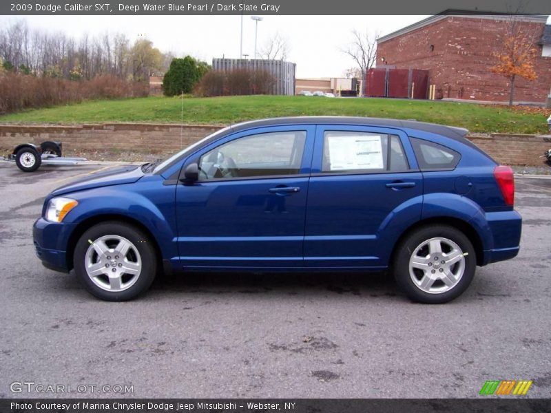 Deep Water Blue Pearl / Dark Slate Gray 2009 Dodge Caliber SXT