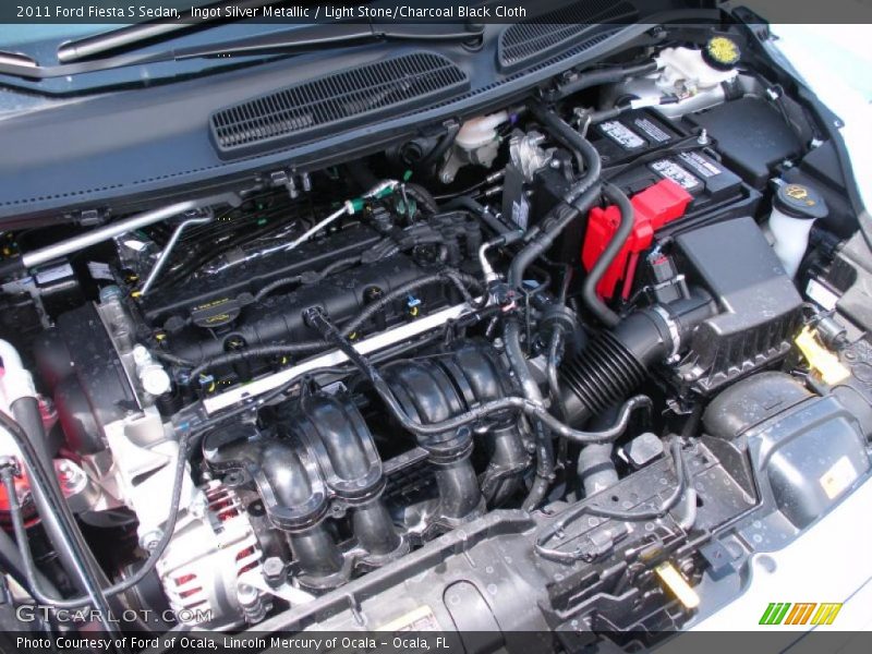 Ingot Silver Metallic / Light Stone/Charcoal Black Cloth 2011 Ford Fiesta S Sedan