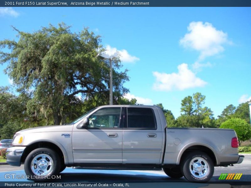 Arizona Beige Metallic / Medium Parchment 2001 Ford F150 Lariat SuperCrew