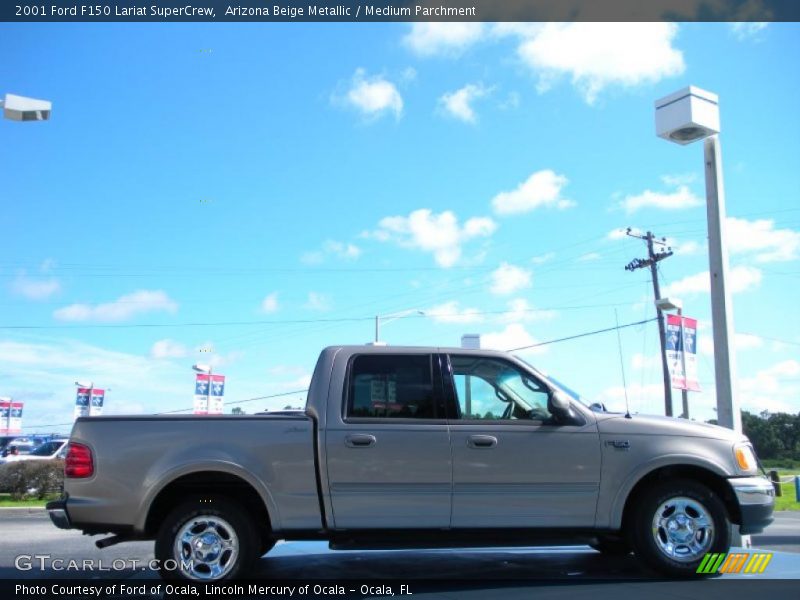 Arizona Beige Metallic / Medium Parchment 2001 Ford F150 Lariat SuperCrew