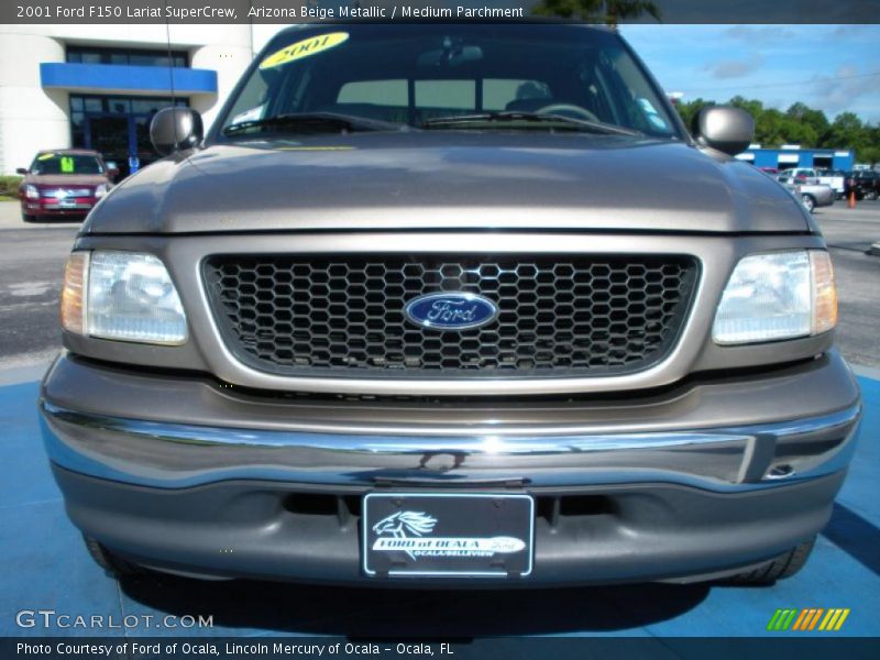 Arizona Beige Metallic / Medium Parchment 2001 Ford F150 Lariat SuperCrew