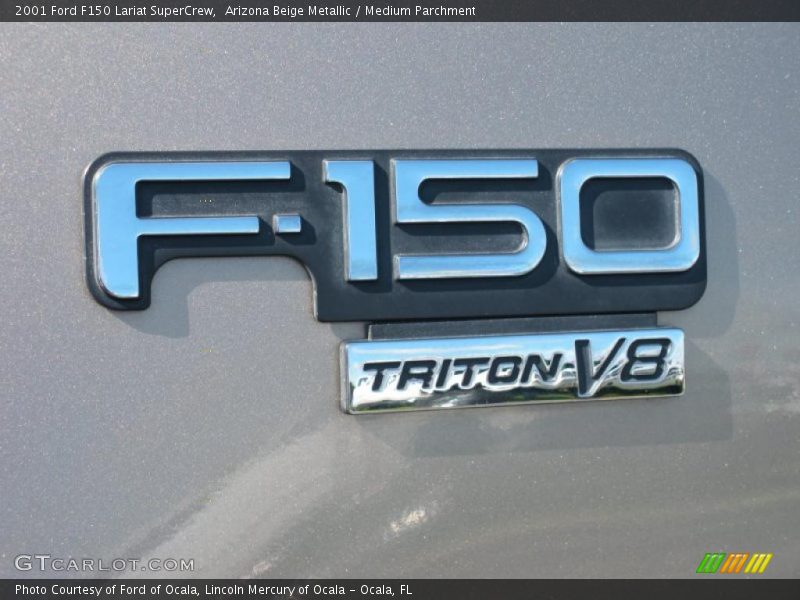 Arizona Beige Metallic / Medium Parchment 2001 Ford F150 Lariat SuperCrew