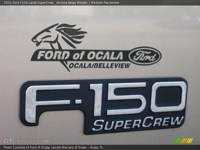 Arizona Beige Metallic / Medium Parchment 2001 Ford F150 Lariat SuperCrew