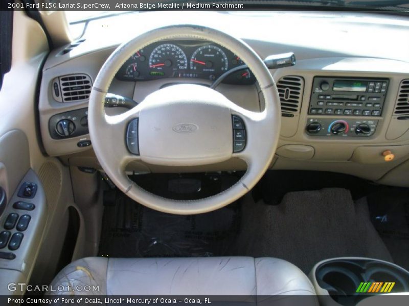 Arizona Beige Metallic / Medium Parchment 2001 Ford F150 Lariat SuperCrew