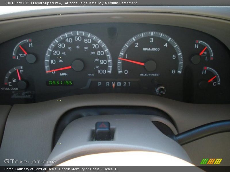 Arizona Beige Metallic / Medium Parchment 2001 Ford F150 Lariat SuperCrew