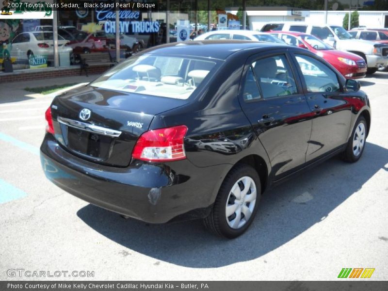 Black Sand Pearl / Bisque 2007 Toyota Yaris Sedan